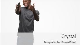  Presentation with african american seniors - Colorful presentation design enhanced with bullet points - young african american man holding backdrop and a  colored foreground