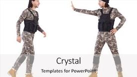  Presentation with blank whiteboard isolated on white - PPT layouts consisting of bullet proof - soldier isolated on the white background and a light gray colored foreground