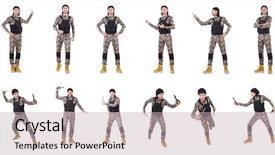  Presentation with brown sugar isolated on white - Amazing presentation design having bullet proof - soldier isolated on the white backdrop and a  colored foreground