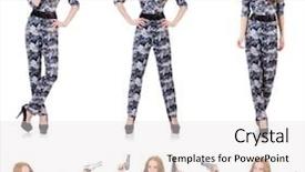  Presentation with woman - Slide set featuring bullet proof - woman soldier isolated on white background and a white colored foreground