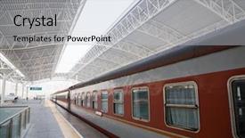  Presentation with mass - Theme with bullet train - mass rapid transit background and a light gray colored foreground