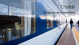  Presentation with mass - PPT theme enhanced with bullet train - mass rapid transit background and a light blue colored foreground