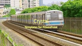  Presentation with mass - Colorful theme enhanced with bullet train - taiwan mass rapid transit backdrop and a tawny brown colored foreground