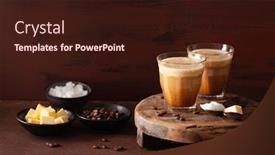  Presentation with coconut oil - Amazing theme having bulletproof-coffee-keto-paleo-drink backdrop and a wine colored foreground