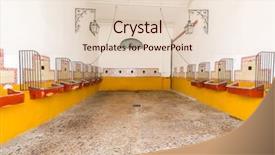  Presentation with history empty tomb of jesus - Slides having bullfight arena plaza de toro background and a  colored foreground