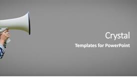  Presentation with digital multimeters - Presentation having bullhorn - digital composite of boy background and a gray colored foreground