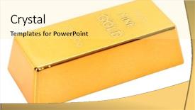  Presentation with bar - Slide deck consisting of bullion - golden bar background and a blonde colored foreground