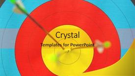  Presentation with target - Colorful presentation enhanced with bulls eye - arows in target backdrop and a red colored foreground