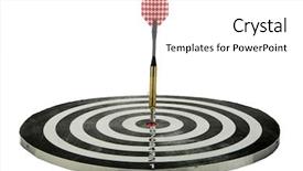  Presentation with board game - Amazing theme having bulls eye - darts on a dart board backdrop and a white colored foreground