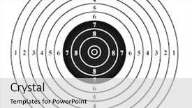 Presentation with shooting - Cool new PPT layouts with bulls eye - shooting target isolated backdrop and a light gray colored foreground