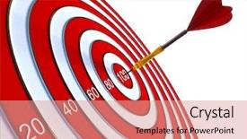  Presentation with target - Slides having bulls eye - target background and a coral colored foreground