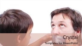  Presentation with bully - Slides having bully parents - clever son is putting background and a  colored foreground