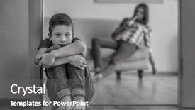  Presentation with alcohol white - Audience pleasing presentation design consisting of bully parents - helpless little boy sitting backdrop and a gray colored foreground