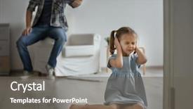  Presentation with bully - Slides having bully parents - man scolding his daughter background and a gray colored foreground