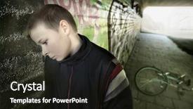  Presentation with us mexico border wall separating - Presentation enhanced with bullying childrens - upset boy leaning background and a wine colored foreground