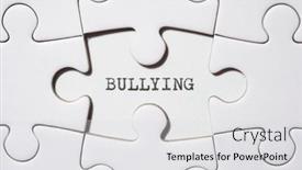  Presentation with bullying - Colorful presentation theme enhanced with bullying-word-written backdrop and a light gray colored foreground