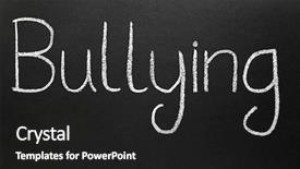  Presentation with school bullying - Cool new theme with bullying written with white chalk backdrop and a  colored foreground