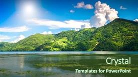  Presentation with green hills - Audience pleasing slide deck consisting of bulrush - beautiful green hills landscape backdrop and a tawny brown colored foreground