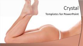  Presentation with shot - PPT layouts consisting of bum - closeup shot of beautiful female background and a  colored foreground