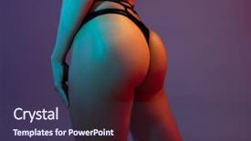  Presentation with sexy - Slide set consisting of bum - sexy woman butt after doing background and a tawny brown colored foreground