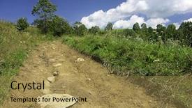  Presentation with bumpy road - Beautiful slides featuring bumpy country road 0810_08 backdrop and a yellow colored foreground