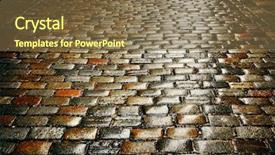  Presentation with road pavement - Cool new presentation design with bumpy road - pavement backdrop and a tawny brown colored foreground