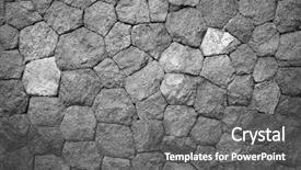  Presentation with stacked stone wall - Amazing theme having bumpy road - stone wall background backdrop and a gray colored foreground