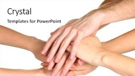  Presentation with focus group hands taking notes - Amazing presentation design having teamwork bunch - group of young people's hands backdrop and a white colored foreground