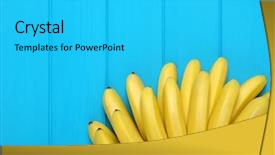  Presentation with bunch - Slide deck featuring bunch baby banana blue background background and a cyan colored foreground