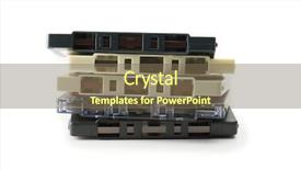  Presentation with 1970s - Cool new presentation with rewind - bunch of 1970s cassette tape backdrop and a coral colored foreground