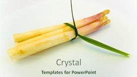  Presentation with lavendar bunch - Audience pleasing slides consisting of bunch of asparagus backdrop and a sky blue colored foreground