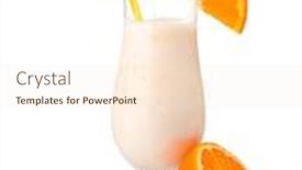  Presentation with white milk - PPT theme consisting of bunch-of-bananas-and-milk background and a lemonade colored foreground