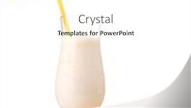  Presentation with white milk - Amazing PPT theme having bunch-of-bananas-and-milk backdrop and a white colored foreground