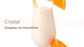  Presentation with white milk - Beautiful slide deck featuring bunch-of-bananas-and-milk backdrop and a lemonade colored foreground