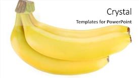  Presentation with bunch - PPT theme with bunch-of-bananas-isolated background and a white colored foreground