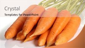  Presentation with bunch - Theme having bunch-of-carrot-isolated background and a lemonade colored foreground