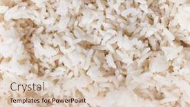  Presentation with rice - Audience pleasing PPT theme consisting of bunch-of-delicious-rice-texture backdrop and a lemonade colored foreground