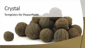  Presentation with lime - Presentation design having seasonings spice spices middle east - bunch of dried black lime background and a white colored foreground