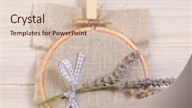  Presentation with lavender - Cool new slide deck with bunch of dried lavender and lavender bag backdrop and a lemonade colored foreground