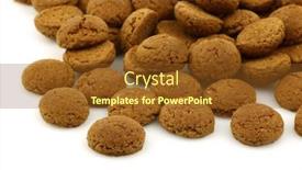  Presentation with dutch sinterklaas - PPT theme consisting of bunch of dutch pepernoten eaten at dutch festivities around december 5th called sinterklaas on a white background background and a tawny brown colored foreground