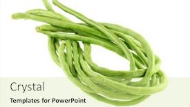  Presentation with bunch - Theme consisting of bunch-of-fresh-cowpea background and a soft green colored foreground