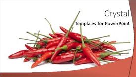  Presentation with peppers - Beautiful theme featuring bunch-of-fresh-raw-tabasco backdrop and a white colored foreground