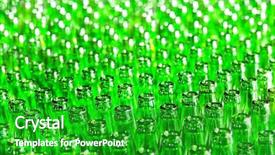  Presentation with green chemistry dropper bottles - Presentation with bunch of green glass bottles background and a shamrock green colored foreground