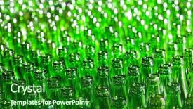  Presentation with green chemistry dropper bottles - Colorful slides enhanced with bunch of green glass bottles backdrop and a forest green colored foreground