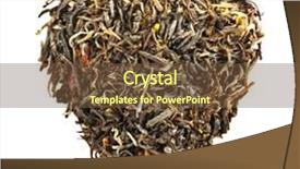  Presentation with green tea - Presentation enhanced with bunch of green leaf tea background and a  colored foreground