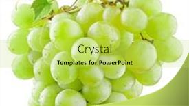  Presentation with yellow green - Presentation design enhanced with bunch-of-green-yellow-grapes background and a  colored foreground