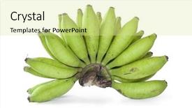  Presentation with bunch - Amazing theme having bunch of green young bananas backdrop and a  colored foreground