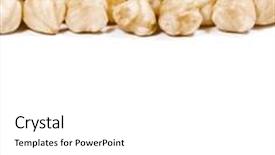  Presentation with hazelnuts - Slide set having bunch of hazelnuts on a white background background and a white colored foreground