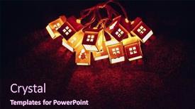  Presentation with glow - PPT layouts having bunch-of-house-shape-christmas background and a wine colored foreground