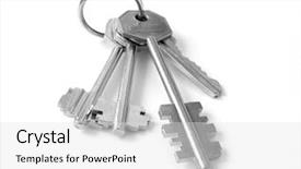  Presentation with access - Amazing slide deck having bunch of keys from door backdrop and a  colored foreground